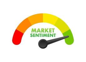 Market sentiment, fear and greed index. Market sentiment. Business concept. vector