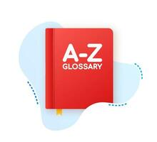 Glossary Book. Badge with book. Dictionary icon. Vector stock illustration