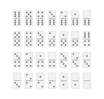 Domino game full set. game graphic element. Vector stock illustration