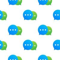 Live chat speech bubbles pattern. Blue chat bubbles pattern. Vector stock illustration