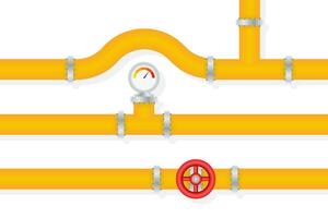 Details pipes different types collection of water tube industry gas valve construction. Vector illustration