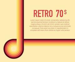 70s, 1970 abstract vector stock retro lines background. Vector illustration