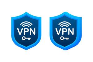 Secure VPN connection concept. Virtual private network connectivity overview. Vector stock illustration