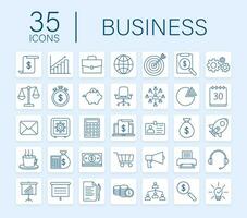 Global network connection. Business line icon set. Marketing network. Money line icon set. Vector stock illustration