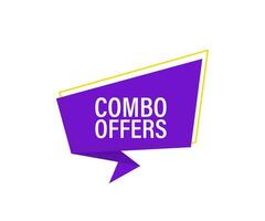 Combo offers. Banner with combo offers isolated on white background. Web design. Vector stock illustration