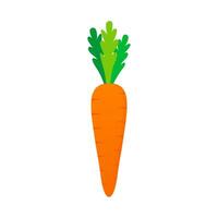 Carrot icon. Flat design on a white background. Vector stock illustration.