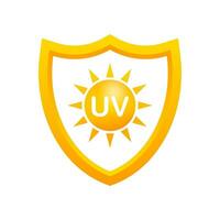 Uv protection. Sun icon symbol. Danger symbol. Uv radiation. Vector stock illustration.