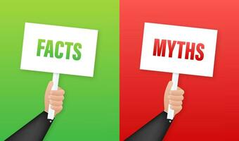 Myths facts. Facts, great design for any purposes. Vector stock illustration