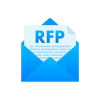 rfp solicitud para propuesta documento. vector valores ilustración