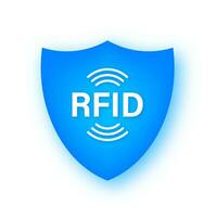 RFID Radio Frequency IDentification. Technology concept. Digital technology. Vector stock illustration.