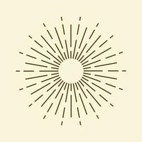 Sunburst set gold style isolated on background for logotype, emblem, logo, tag. Firework explosion, star. Vector stock illustration