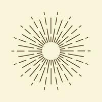 Sunburst set gold style isolated on background for logotype, emblem, logo, tag. Firework explosion, star. Vector stock illustration