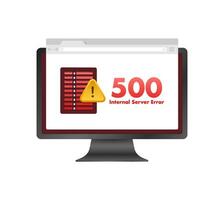 Internal Server Error. Website Error 500. Vector stock illustration