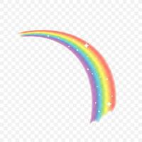 Rainbows in different shape realistic set on. vector stock illustration