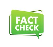 Fact check. Concept of thorough fact checking or easy compare evidence. Vector stock illustration