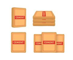 Cement in flat style on dust background. Isometric vector. 3d vector icon