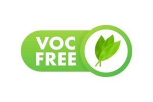 Voc free. Volatile organic compounds free abstract. Vector stock illustration.