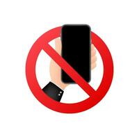 No phone. Telephone symbol. Isolated vector illustration