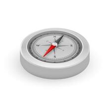 Compass on white background. Flat vector navigation symbol. Vector stock illustration