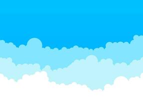 Sky and Clouds Background. Stylish design with a flat poster, flyers, postcards, web banners. Vector stock illustration