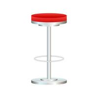 Big lap disk shape bright multicolor stylish 3d barstool stand . Vector illustration.