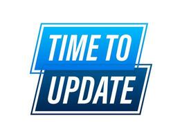 System software update or upgrade. Banner new update. Time to Update. Vector illustration