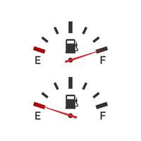 Fuel indicator. Illustration on white background for design ,Empty Energy. Vector stock illustration