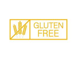 Gluten free. Healthy food labels with lettering. Vegan food stickers vector