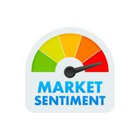 Market sentiment, fear and greed index. Market sentiment. Business concept. vector