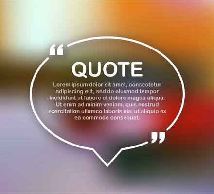 Quote frames. Blank template with print information design quotes. Vector stock illustration