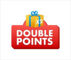 Flat icon with red double points for promotion design. Vector illustration design.