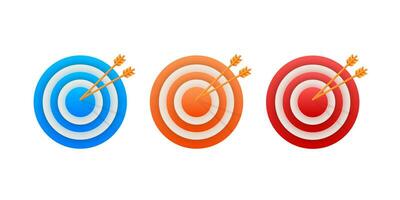 Target customer with an arrow flat icon concept market goal vector picture image. Concept target market, audience, group, consumer