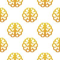 Human brain pattern. Thinking process, brainstorming, good idea, brain activity. Vector stock illustration
