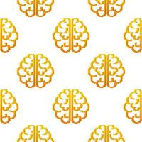 Human brain pattern. Thinking process, brainstorming, good idea, brain activity. Vector stock illustration