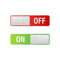 Flat icon On and Off Toggle switch button vector format. Vector stock illustration