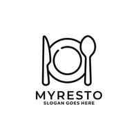 Restaurant logo design vector illustration