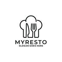 Restaurant logo design vector illustration