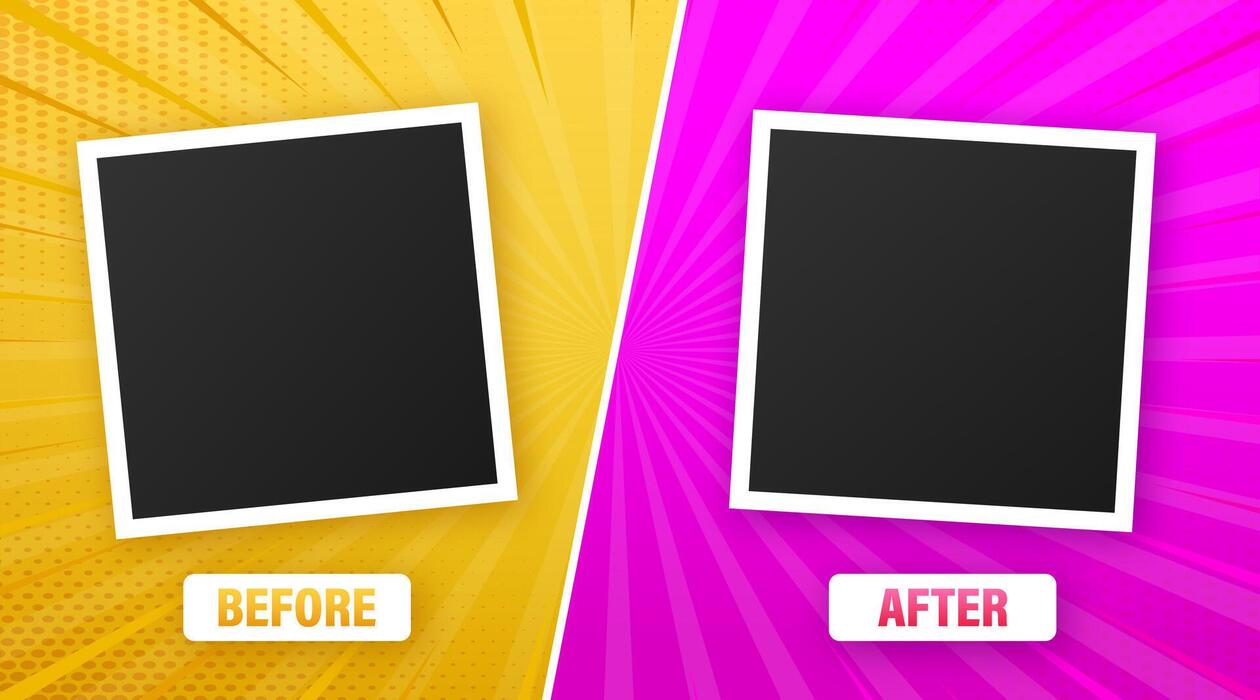 Before After Template Vector Art Icons and Graphics for Free Download