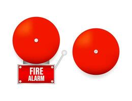 Fire alarm system. Fire equipment. Vector stock illustration