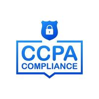 Ccpa, great design for any purposes. Security vector icon. Website information. Internet security. Data protection