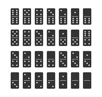 Domino game full set. game graphic element. Vector stock illustration