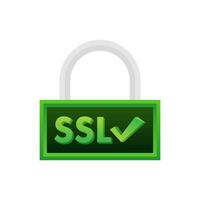 Secure internet connection SSL icon. SSL safe guard. Vector stock illustration.