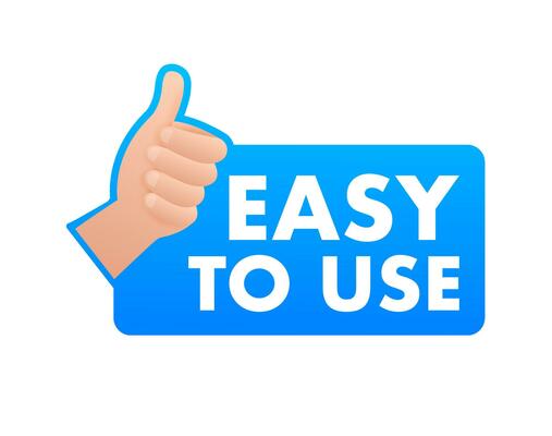 Easy to use Badge, icon, stamp, logo Vector stock illustration