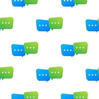 Live chat speech bubbles pattern. Blue chat bubbles pattern. Vector stock illustration