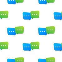 Live chat speech bubbles pattern. Blue chat bubbles pattern. Vector stock illustration