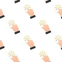 Set Hand cursor icon click pattern. Vector stock illustration