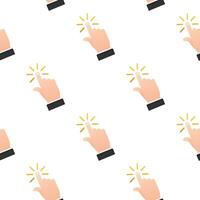 Set Hand cursor icon click pattern. Vector stock illustration