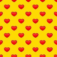 Cartoon heart pixel pattern for game design. Happy valentine day background. Heart icon vector. Vector illustration design