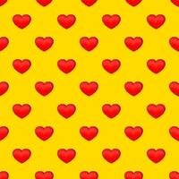 Cartoon heart pixel pattern for game design. Happy valentine day background. Heart icon vector. Vector illustration design