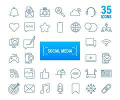 Set Social media icon. Telephone icon. Digital communication. Chat bubble. Vector stock illustration